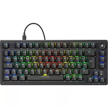 Sharkoon SGK25 tastatūra mājām USB QWERTZ vācu melna 75% RGB LED