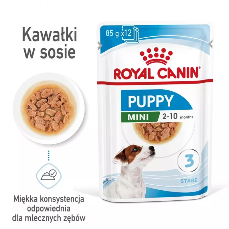 ROYAL CANIN SHN Mini Puppy mērcē - mitrā kucēnu barība - 12X85g
