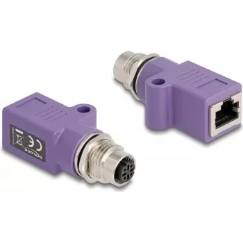 DeLOCK 60678 kabeļa savienotāju adapteris M12 RJ45 violets