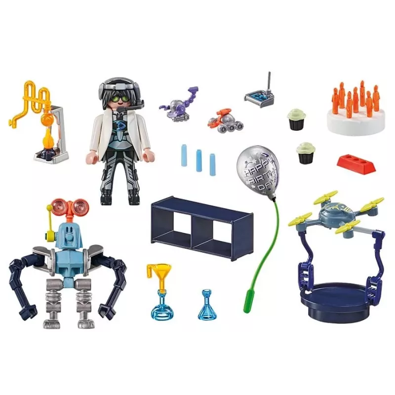 Playmobil 71450 My Life: Researchers with Robots Science-themed Party in the Lab Including a Transport Drone and Robots Fun Imaginative Role-play Arti