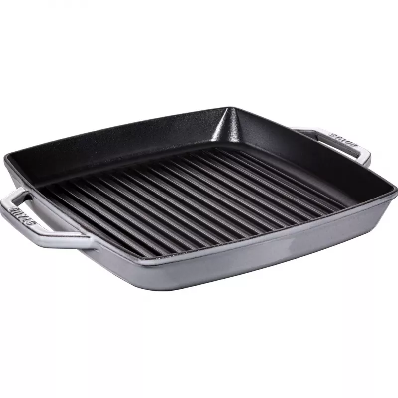 Grila panna Staub 40511-785-0 33 cm Indukcija Grafīta pelēks