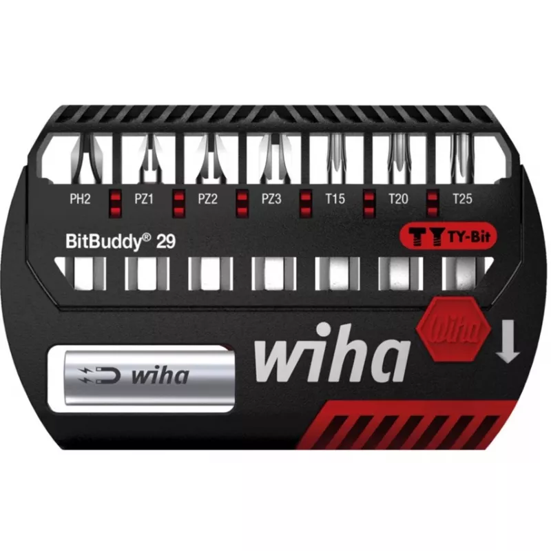 WIHA 42137 - Bit-Set BitBuddy, 8-daļīgs jaukts, 29 mm, TY-Bit (42137)
