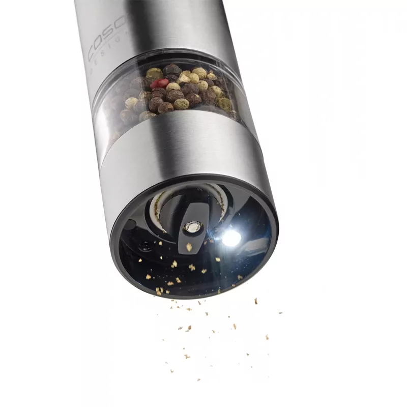Caso sāls un piparu dzirnaviņas | SpiceDuo | Elektriskās | Korpusa materiāls Nerūsējošais tērauds | Litijs