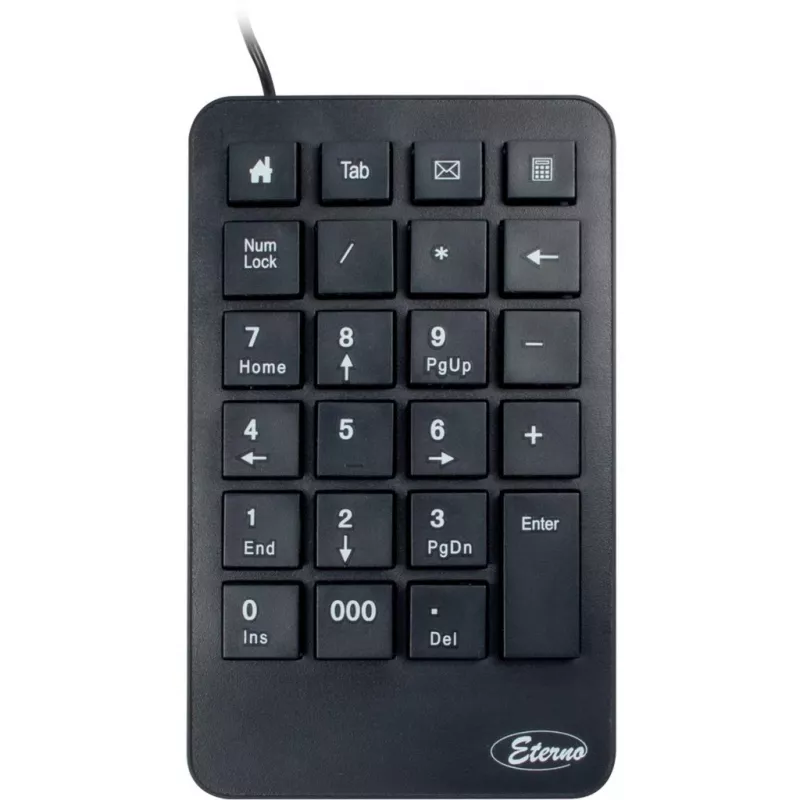 Ciparu tastatūra Inter-Tech KB-120 Universāla USB Melna