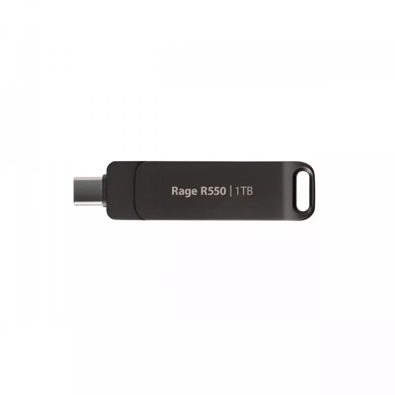 Zibatmiņa PATRIOT Rage R550 1TB 100 MB/S USB A+C grozāms dizains (PE1TR550DSAD) Melna