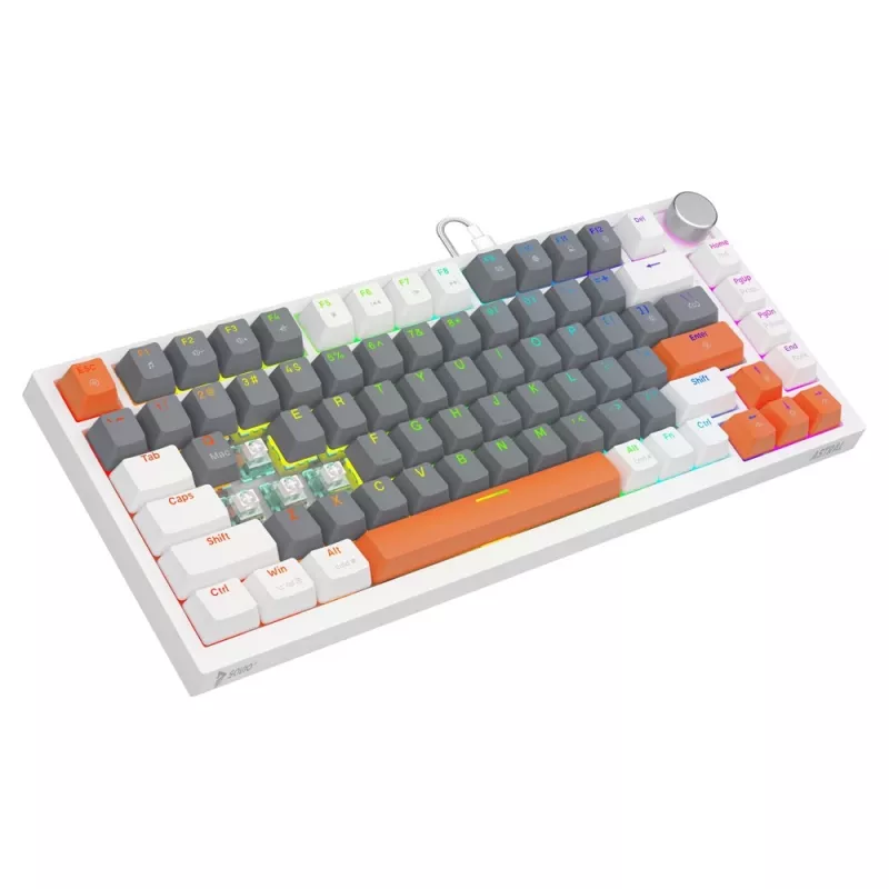Savio ASTRAL WHITE JADE 3 COLOURS tastatūra Gaming USB QWERTY US International