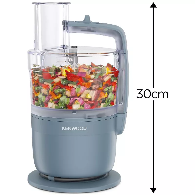 Virtuves kombains Kenwood FDP23.140GY MultiPro Go — kompakts portatīvs smalcinātājs, pelēks