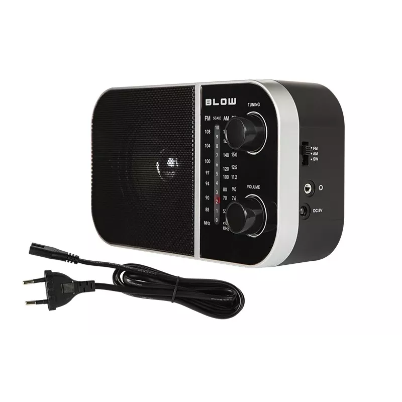 Portable analog radio BLOW RA6 AM/FM – battery-powered AM and FM reception, headphone jack