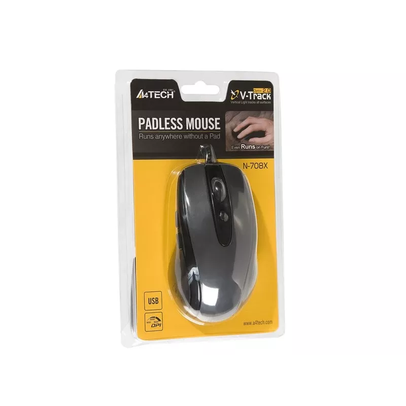 A4Tech N-708X pele USB Type-A Optical 1600 DPI labroču