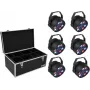 LED PAR gaismas komplekts EUROLITE 20000626, 6×36W RGB, skatuves izkliedētā apgaismojuma ķermeņi