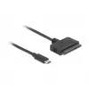 DeLOCK 63803 kabeļa savienotāju adapteris USB C 22 kontaktu SATA Melns 0.5m