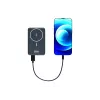 Port Designs 907005 10000 mAh bezvadu uzlādes ārējais akumulators, melns