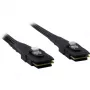 Inter-Tech - iekšējais SAS kabelis - Serial ATA 150/300/600 - 36 PIN 4iMini MultiLane uz 36 PIN 4iMini MultiLane - 50 cm - ar fiksatoru - melns