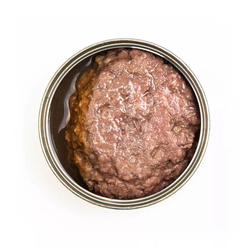 Mitrā kaķu barība 3coty Duck 180 g — pilnvērtīga bezgraudu konservēta mitrā barība pieaugušiem kaķiem, olbaltumvielas 15%, tauki 10%, mitrums 72,8%