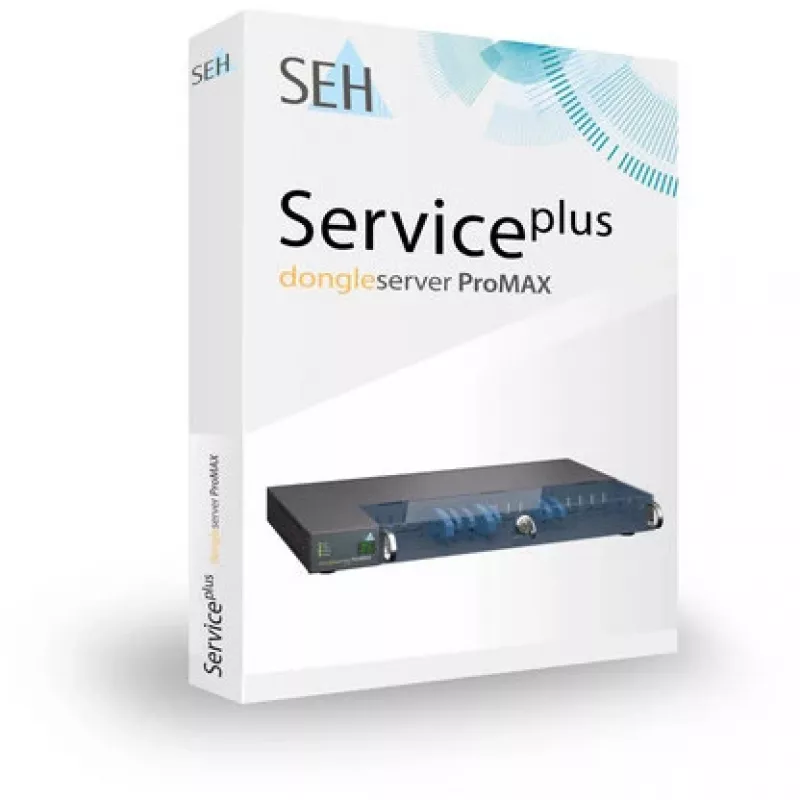 Drukas serveris SEH dongleserver ProMAX Ethernet LAN Melns Zils