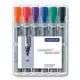 Marķieris Staedtler 356 WP6 6 gab. Melns Zils Zaļš Oranžs Sarkans Violets
