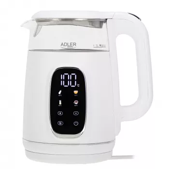 ADLER AD 1305 electric kettle balta/silver