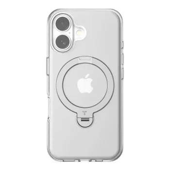 Torras Ostand Spin vāciņš iPhone 16 Plus, caurspīdīgs aizsargapvalks