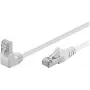 Wentronic Goobay CAT 5e komutācijas kabelis 1x 90° leņķa, F/UTP, balts, 10 m - CCA vara maisījums, 1x RJ45 spraudnis 90° (8P8C) (94183)