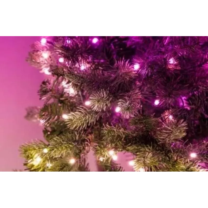 Iepriekš izgaismota Ziemassvētku egle Twinkly Regal Tree 1,50 m — 270 RGB LED, Wi‑Fi un Bluetooth, IP20, 36 W, zaļš vads