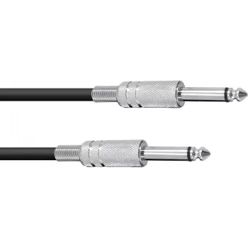 Mono 6.3mm kabelis Omnitronic 3021050D 1.5 m — 6.3 mm TS instrumentu/universālais kabelis, melns