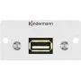 Kindermann Konnect 50 alu - Modulares Faceplate-Snap-In - USB 2.0 Type A
