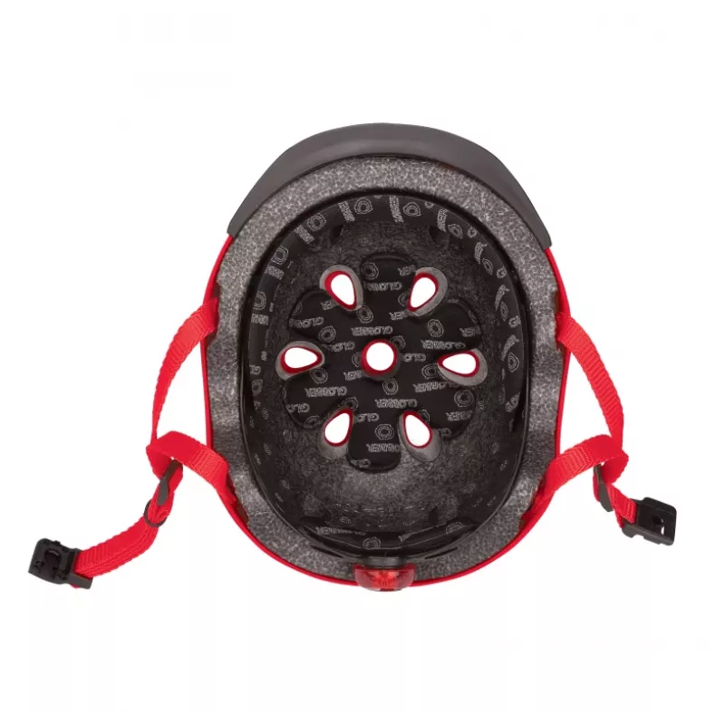 Aizsargķivere GLOBBER Elite Lights XS/S 48–53 cm sarkana