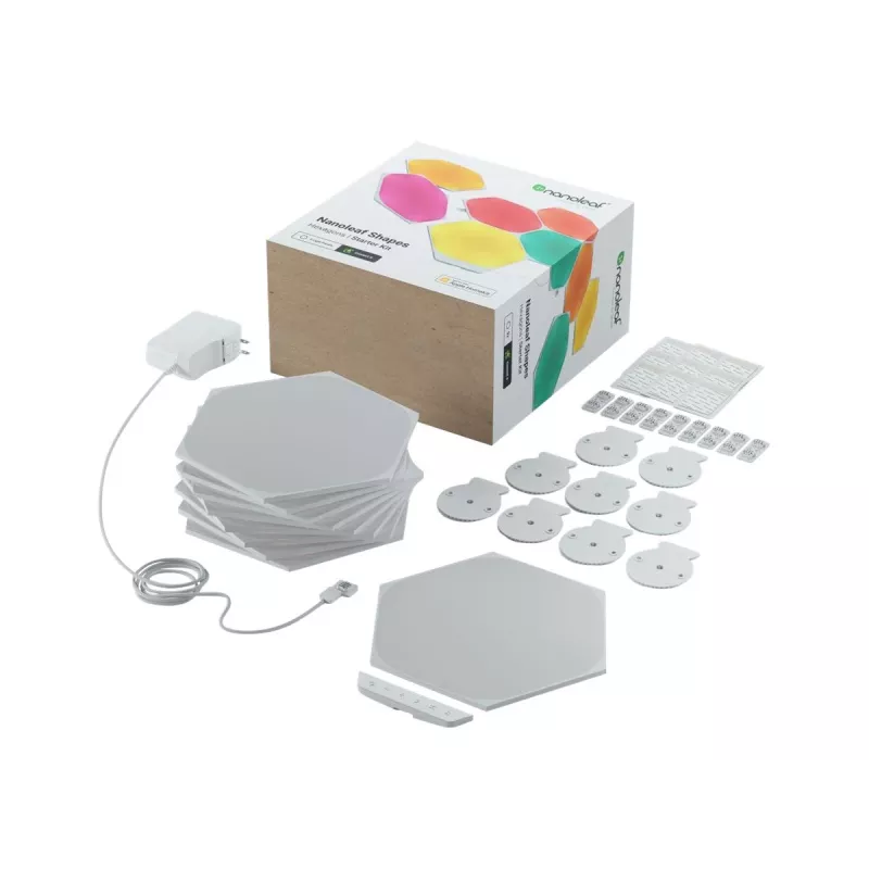 Nanoleaf HEXAGON SMARTER KIT LED gaismas paneļi, balti, 7 gab.