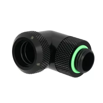 Barrow Multi-Link adapteris TWT90KND-K14 b 90° G1/4 AG uz 14mm AD cietcaurulei grozāms melns
