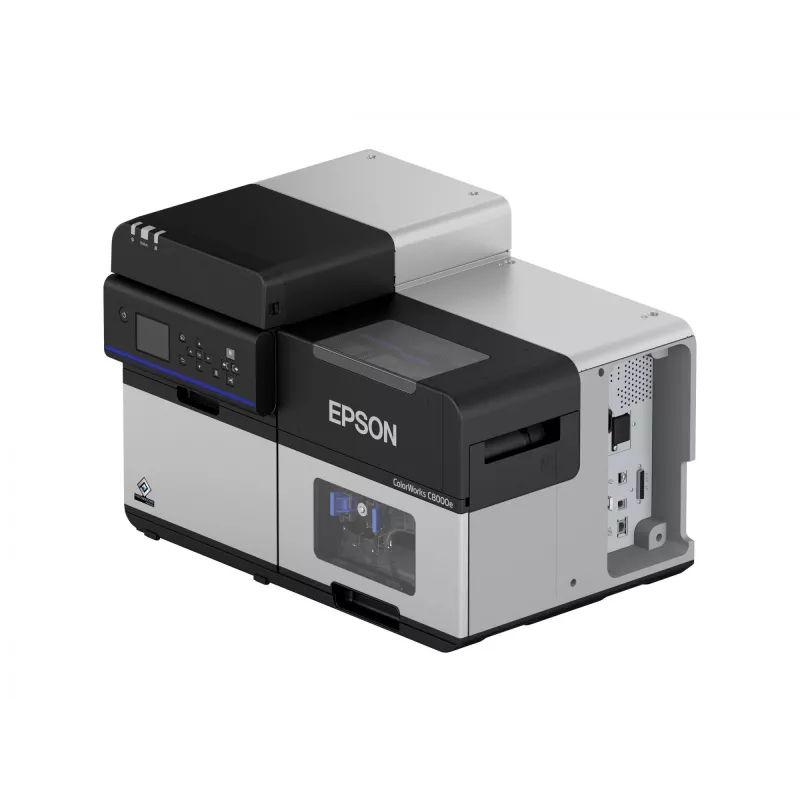 Epson ColorWorks C8000e (BK) etiķešu printeris, tintes, krāsains, 600 x 1200 DPI, 300 mm/s, vadu un bezvadu savienojums, Ethernet LAN