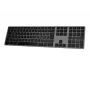 Bezvadu tastatūra Matias FK418BTLB-UK — alumīnija, apgaismota, kosmosa pelēkā krāsā