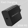 Lādētājs QOLTEC Super Quick PD 65W USB‑C Power Delivery 5–20V, 1x USB‑C, USB PD 3.0, Type C spraudnis, 65 W