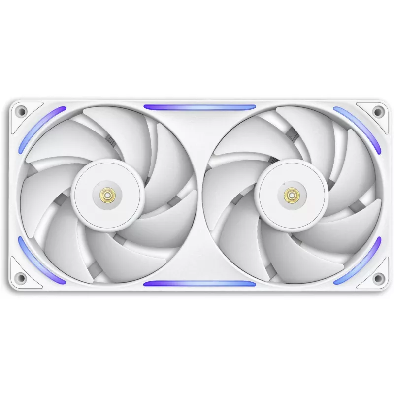 NZXT F280X RGB 140mm ARGB korpusa ventilatori – balti, 2 iepakojumā