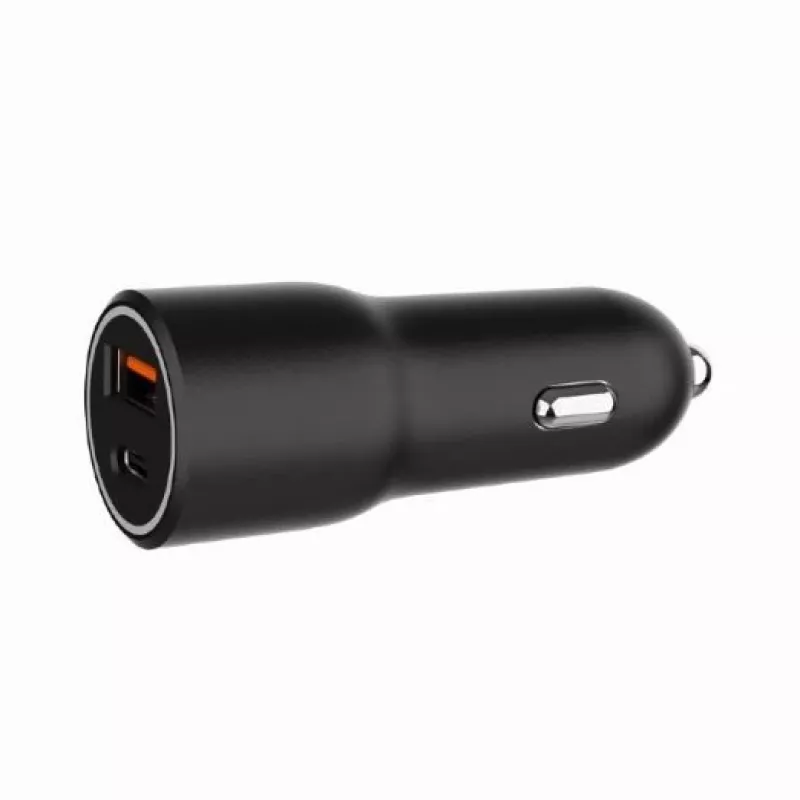 Automašīnas mobilās ierīces lādētājs Gembird TA-UC-AC2PDQC38-CAR-01, USB-C, 38W, 12–24V, melns