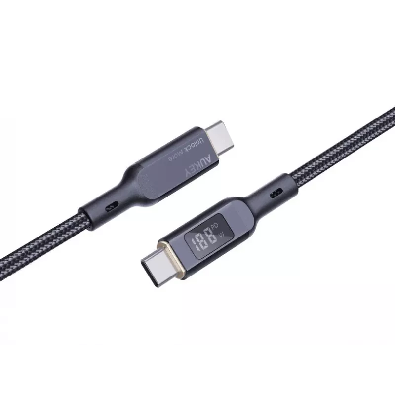 AUKEY CB-MCC102 USB kabelis 1,8 m USB C melns 480 Gbit/s