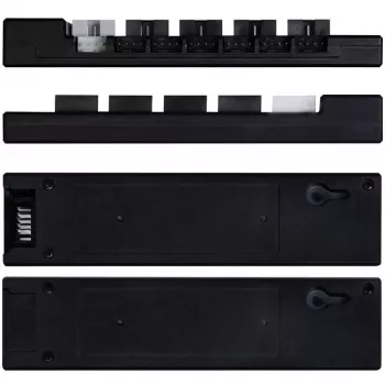 USB un PWM centrmezgls Lian Li EDGE HUB EG-HUB01B — 4× USB, 6× PWM ventilatora pieslēgvietas