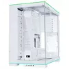 Lian Li O11 Dynamic EVO RGB PC korpusa komplekts HydroShift II LCD-S 360TL AiO + 3x UNI FAN SL-INF 120 Reverse Blade ventilators – balts