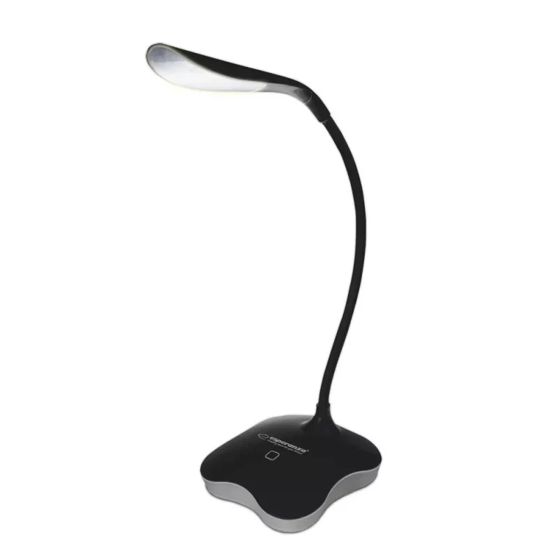 Galda lampa ESPERANZA ELD105K MIMOSA — LED galda lampa ar nakts gaismu, melna