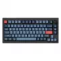 Keychron V1 Max tastatūra universāla USB RF bezvadu Bluetooth melna pelēka 75% mehāniskā
