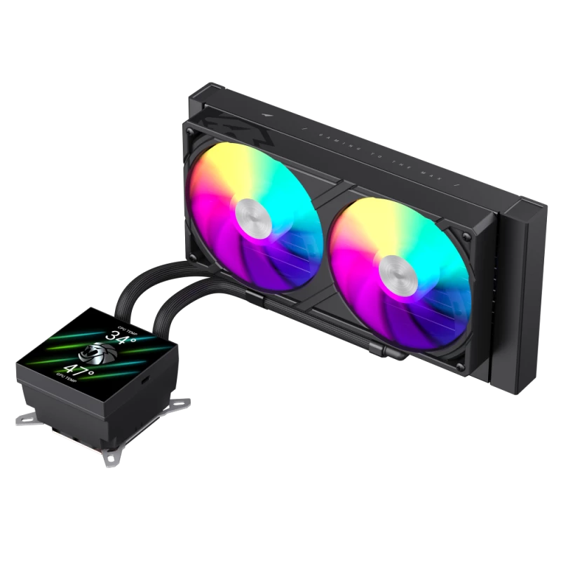 Gamemax CPU šķidruma dzesētājs | GLACIER 240 LCD BK | Intel, AMD