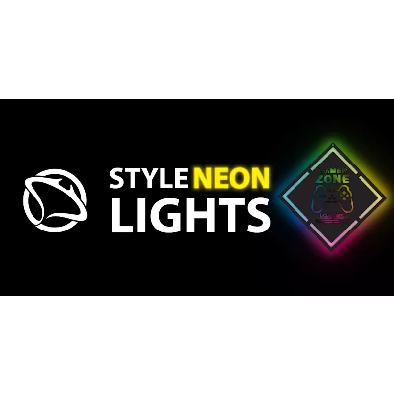 LED neona izkārtne MANTA MASNL132RGB Style Neon Lights GAMER ZONE, RGB apgaismota sienas dekorācija