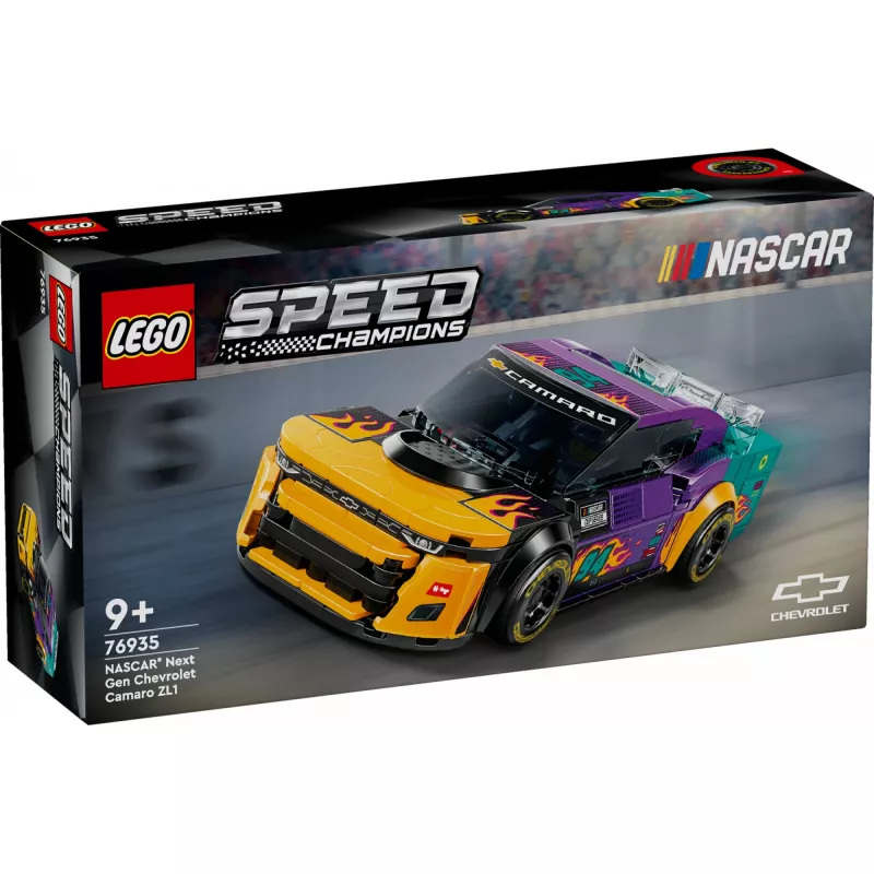 Konstrukciju rotaļlieta LEGO Speed Champions 76935 NASCAR Next Gen Chevrolet Camaro ZL1, 328 detaļas, 1 minifigūriņa, vecums 9+
