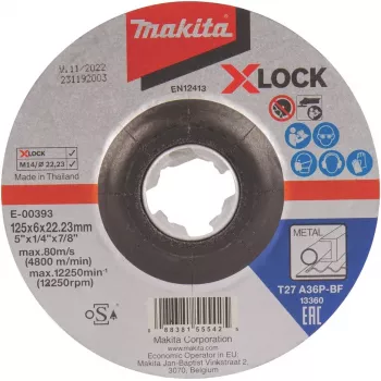 Makita - Slīpēšanas disks - Metālam - 125 mm - Graudainība: A36P-BF