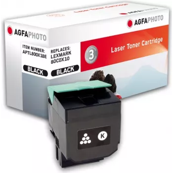 Melns Saderīga tonera kasete (Alternative to Lexmark 80C0X10, Lexmark 800X1) paredzēta Lexmark CX510de