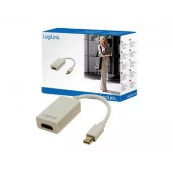 Video kabeļa adapteris LOGILINK Mini DisplayPort uz HDMI tipa A CV0036A, 0,1 m, pelēks