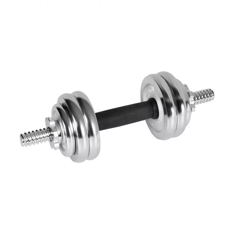 REBEL ACTIVE hromētas regulējamas hanteles futrālī 15 kg ar stieni