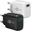 USB-A QC ātrais lādētājs (18 W) (melns)