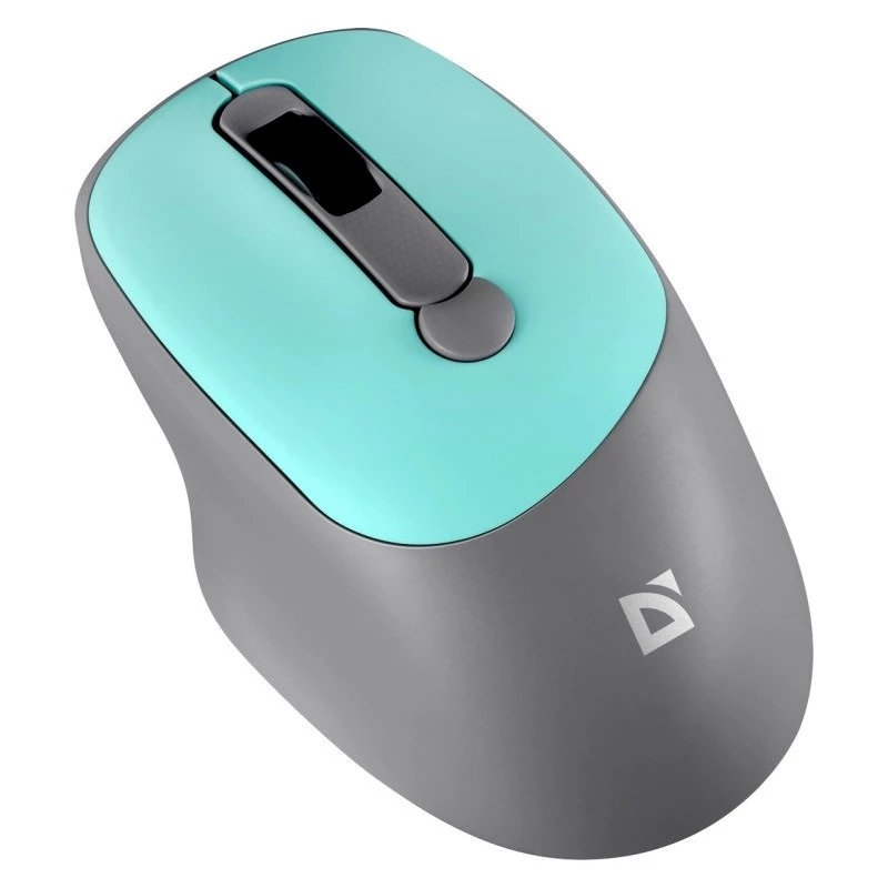 Bezvadu pele DEFENDER Silent Click C Mint 52294 — piemērota abām rokām, 1600 DPI, 2,4 GHz nano USB