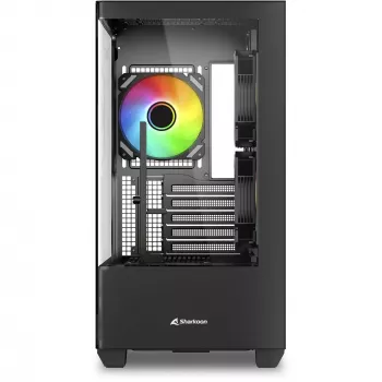 Datora korpuss Sharkoon Elite Shark CM100 Tower Micro-ATX, bez PSU, melns