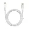 USB-C uz USB-C kabelis IBOX IKUTC2W 2 m, USB 2.0, 3 A, balts, tekstila pinums